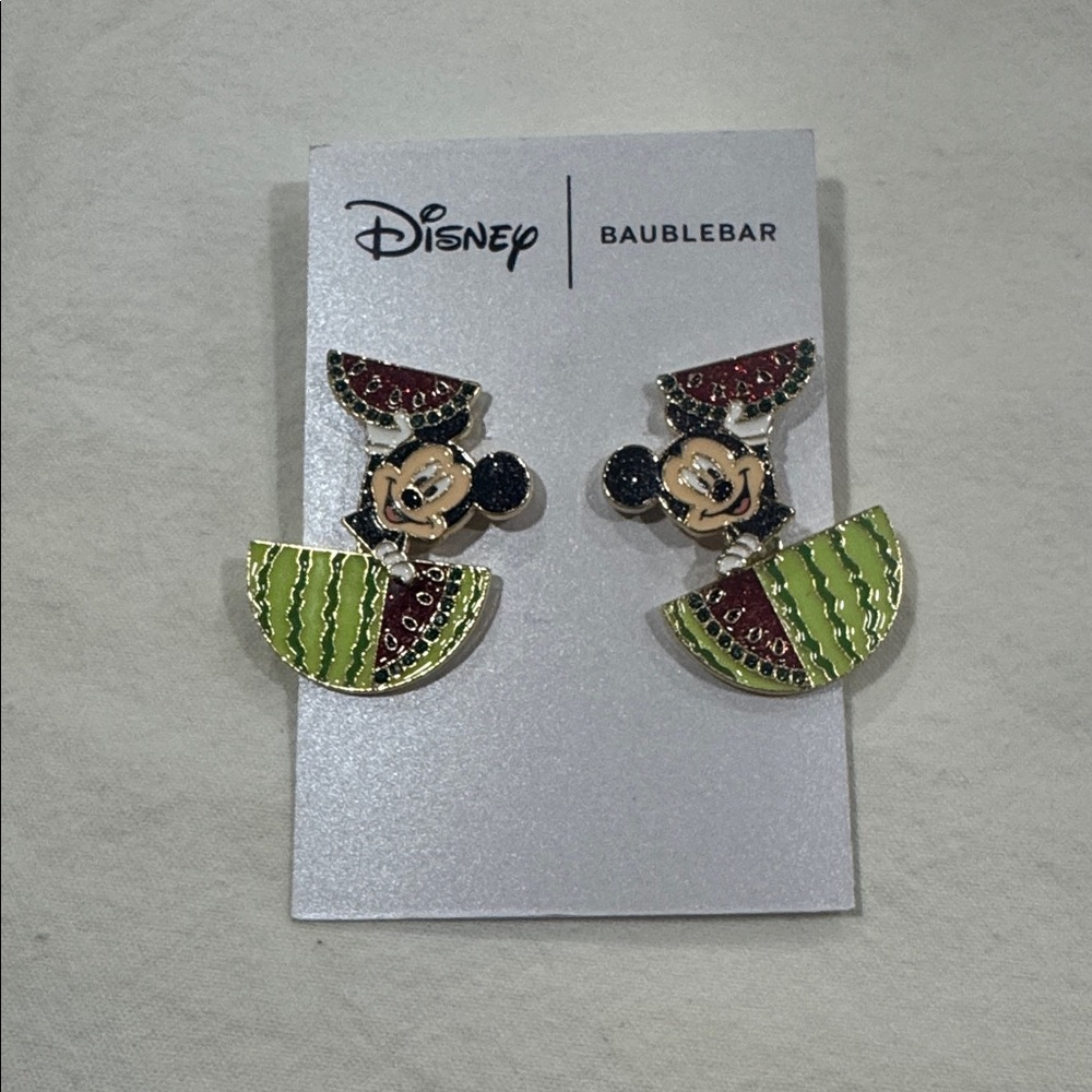 BaubleBar Mickey Mouse Watermelon Earrings - Picture 3 of 3